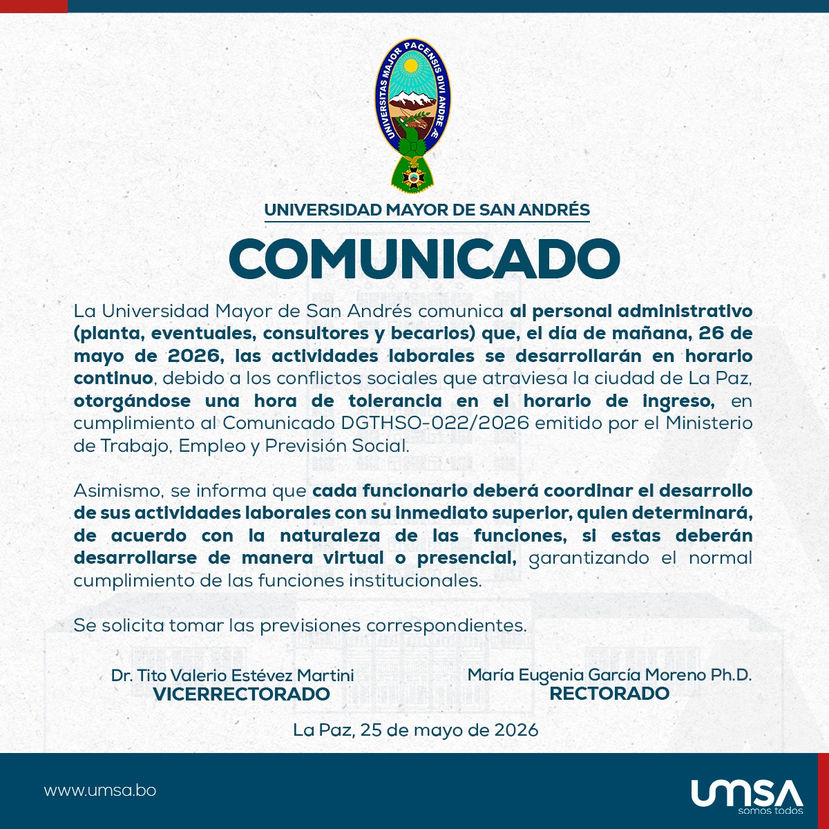 Horario continuo
